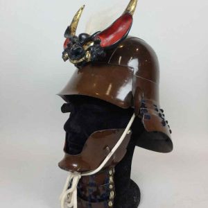 Exceptionnel ensemble casque et masque de samouraï