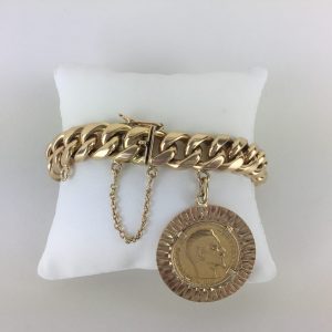 bracelet gourmette or