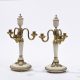 Paire de candélabres en albâtre et bronze doré à trois bras de lumière (...) - Style néoclassique, début XIXe. (...)
