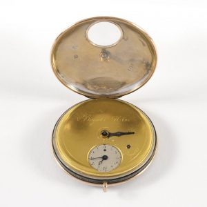 BREGUET. "Montre à tact" en argent et or