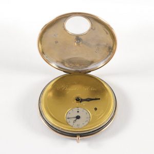 BREGUET. "Montre à tact" en argent et or