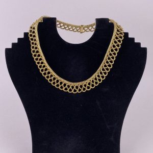 Large collier en or jaune